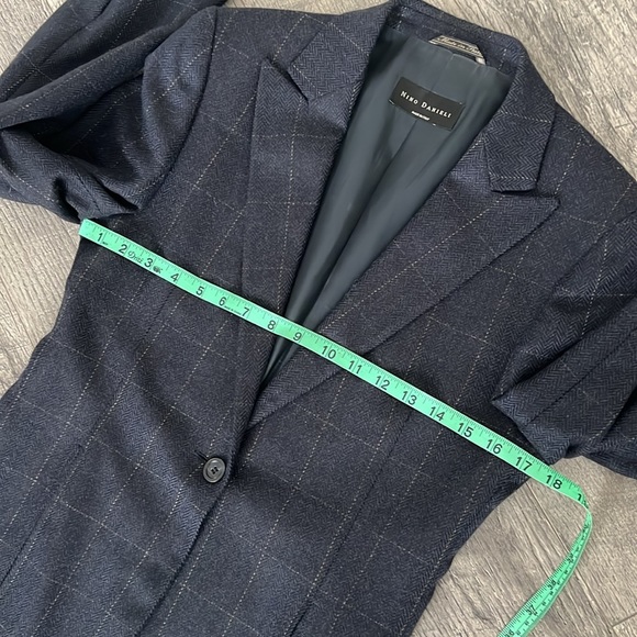 Nino Danielle Loro Piano 100% Cashmere navy blue blazer Italy Sz M - Picture 11 of 12